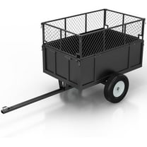 ChaoLink 750lbs Heavy Duty Utility Dump Trailer,17 Cubic Feet Lawn Mower Trailer, Yard Garden Cart with Removable Sides, ATV Dump Trailers Pull Behindblack