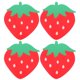 thumbnail image 1 of Posavasos decorativo de frutas, posavasos de fresas, tapete aislado para tazas, posavasos antideslizante, 4 Uds., 1 of 4