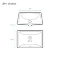thumbnail image 5 of Voltaire 21" Rectangular Ceramic Undermount Bathroom Sink in Matte Gray, 5 of 8