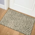 thumbnail image 2 of Bravado Indoor/Outdoor Brown Chain Link 1'8" x 2'6" Non-Skid Accent Rug, 2 of 8