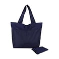 thumbnail image 2 of Dyegold Solid Color Foldable Nylon Shoulder Tote Bag with Zipper Closure and Large Capacity for Travel Work Shopping, 2 of 6