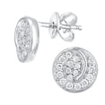 thumbnail image 2 of 18ct White Gold Jewelco London Round 0.3ct Diamond Circle Stud Earrings, 2 of 4