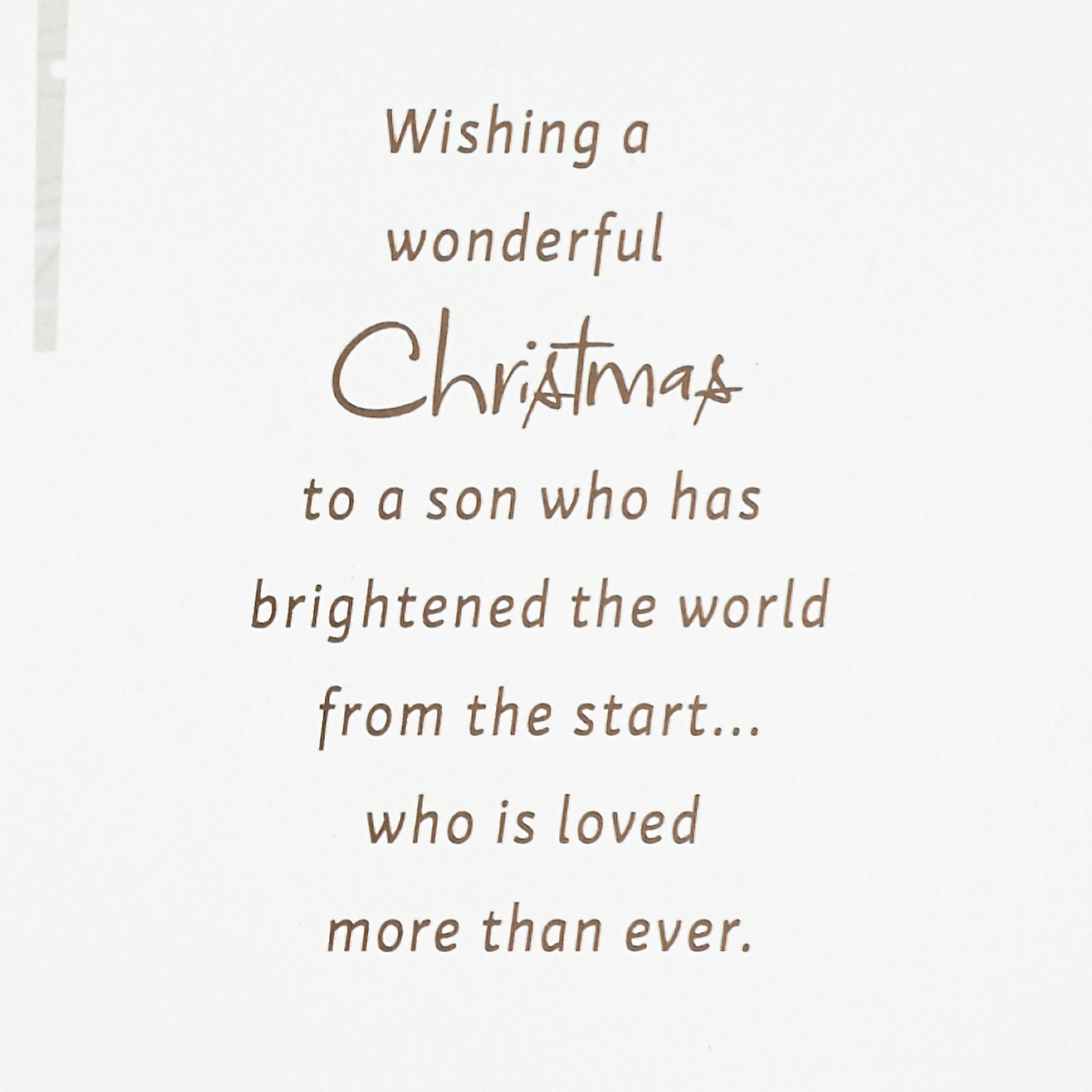 Hallmark Christmas Greeting Card for Son (Pride, Joy and Love)