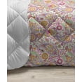 thumbnail image 3 of Abstract Down Alternative Comforter, Rhythmic Print of Pointy Sun Rays Summer Vibes Dark Tone Ethnic Like Motifs, Microfiber Quilt for All Season, 5 Sizes, Quartz Multicolor, by Ambesonne, 3 of 3