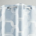 thumbnail image 5 of Hookless Faux Silk Shower Curtain with Flex-on Rings and It's a Snap! Fabric Liner with Magnets, 71 In Wide x 74 In Long, Geo Ombre Print, Blue, 5 of 6