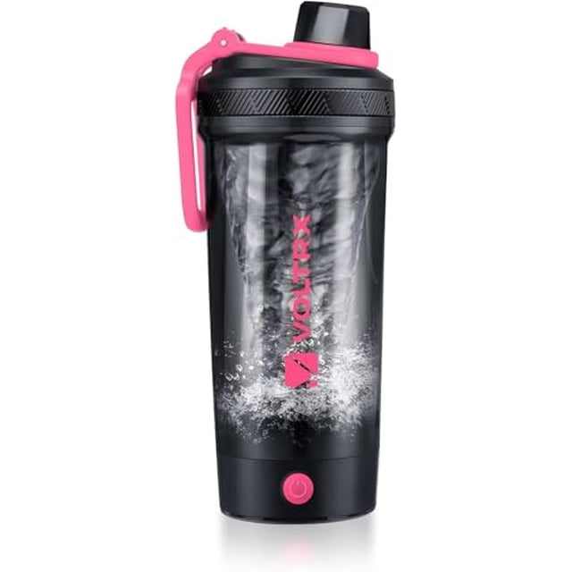 VOLTRX Botella mezcladora, mezclador eléctrico recargable de galio USB C para batidos de proteínas, vasos para batidos de proteínas y batidos de reemplazo de comidas, sin BPA, hecho con Tritan, 24 oz
