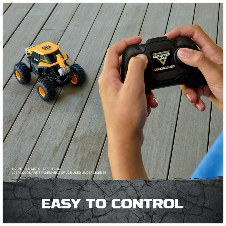 Monster Jam, Remote Control Vehicle, JCB Digatron, Lights, 1:15