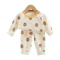 thumbnail image 3 of Ropa de otoño e invierno para niños y niñas, de licra, antibacteriana, sin huesos, pantalones largos, traje de algodón, pijama de clase A para el hogar, 3 of 3