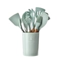 thumbnail image 1 of Utensilios de cocina de silicona con mango de madera de colores para el hogar, juego de 11 piezas, utensilios de cocina, 1 of 1