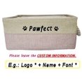 thumbnail image 1 of Personalized Dog Toy Basket Cat Storage Foldable Box Custom Name Pet Bins Canvas Collapsible For Clothes Pet Accessories ShopWise Round, 1 of 13
