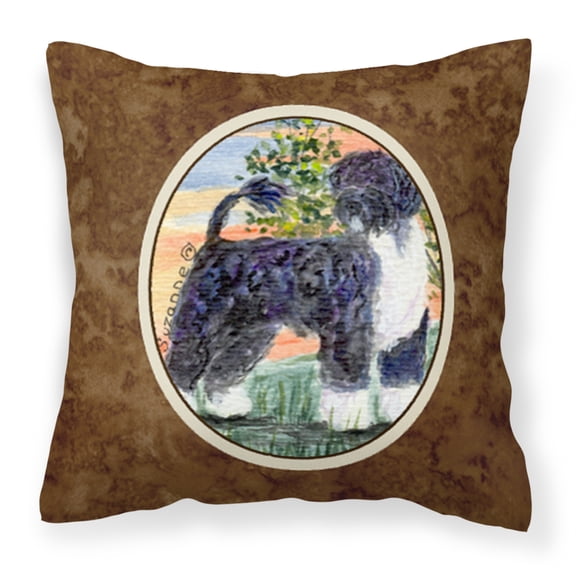 Carolines Treasures SS8855PW1414 Portuguese Water Dog Fabric Decorative Pillow, 14Hx14W, multicolor