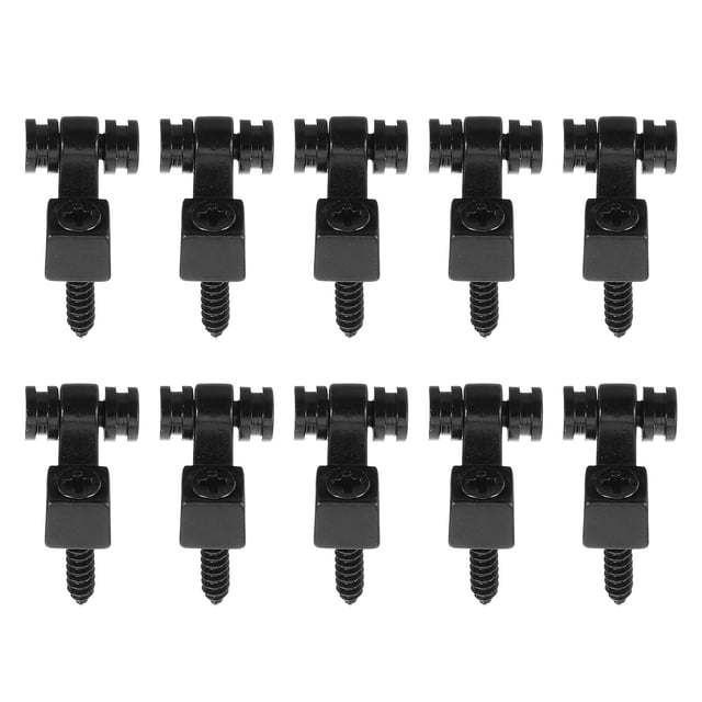 LOLIPPYY 10 Pcs Rétenteurs de Cordes à Rouleau Noir pour Tête de Guitare Électrique avec Caractéristiques Réductrices de Friction