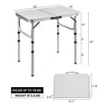 thumbnail image 2 of RedSwing Mesa plegable pequeña portátil de 2 pies, mesa plegable pequeña de altura ajustable, mesa de camping de aluminio ligero, 15.7 x 23.6 x 19 pulgadas, 2 of 5
