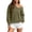 Army Green, variant on Staron Women's Off Shoulder Long Sleeve Casual Sweater Double V Neck Cropped Hoodie Pullover Trendy Fall Winter Cozy Top Army Green L