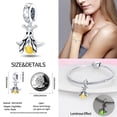 thumbnail image 3 of Original 925 Plata Esterlina Magic Color Camaleón Luminoso Bee Beads Charm Fit Señoras Pulsera DIY Glamour Moda Joyería Regalo, 3 of 4