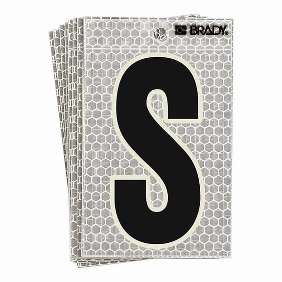 Brady Ultra Reflective Letter,S,PK10 3010-S