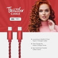 thumbnail image 4 of Liquipel Powertek Twizzler USB-C to USB-C - Red, 4 of 7