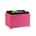 thumbnail image 4 of Convenience Concepts Designs4Comfort Pouf de Rangement d'Appoint en Similicuir Rose, 4 of 6