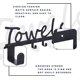 thumbnail image 2 of Ganchos para toallas Toalleros de baño Toallero y organizador Negro Arenado Montado en la pared 5 ganchos para puertas A prueba de herrumbre e impermeables para órganos de baño, 2 of 4