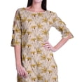 thumbnail image 4 of Moomaya Womens 2-Piece Cotton Printed Kurta With Pants Indian Ethnic Suit Dress, 4 of 7