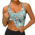 thumbnail image 3 of Fotbe Animal Dog Sujetador Deportivo Largo sin Aros para Mujer con Almohadillas y Soporte Medio, Transpirable y Absorbente, Camiseta Tipo Chaleco o Tank Top-X-Large, 3 of 8