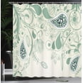thumbnail image 3 of Ambesonne Paisley Shower Curtain, Floral Vintage Patterns, 69"Wx75"L, Laurel Green, 3 of 4