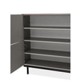 thumbnail image 4 of Michael Amini State St. Stainless Steel Accent Cabinet in Saffron Red/Black, 4 of 4