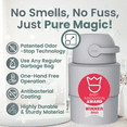 thumbnail image 2 of Pure Magic  Diaper Pail, Heka Medium, Patented Odor-Stop System, Collaspible, Use Any Garbage Bag, Concrete, 2 of 8