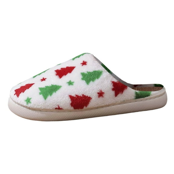 Christmas Slippers House Shoes for Women Fluffy Soft Cozy Bedroom Cartoon Plush Cute Slippers for Indoor Outdoor Use