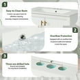 thumbnail image 4 of EUROCO 30" Bathroom Vanity with Ceramic Sink,Modern Bathroom Sink Cabinet with Open Shelf,Lager Storage,Solid Wood Frame Bathroom Vanities, 4 of 8