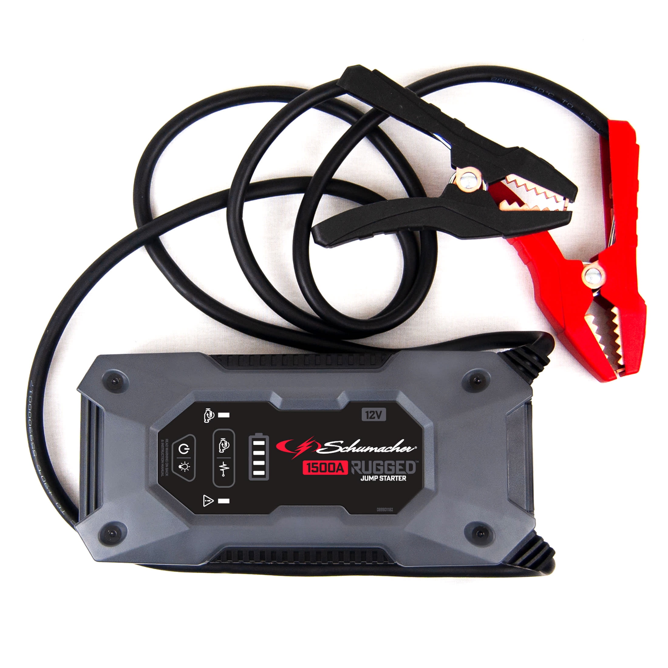 Schumacher Electric Rugged 1500A Lithium Car Battery Jump Starter and Power Pack/Jump box, USB Charging, 12V Sport, Auto, and Marine Batteries, SL1611