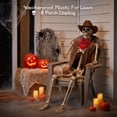 thumbnail image 4 of Ayieyill 5.4ft Halloween Skeleton Decorations, Weathered Posable Skeleton Decor for Halloween Decorations Outdoor Indoor, 4 of 10