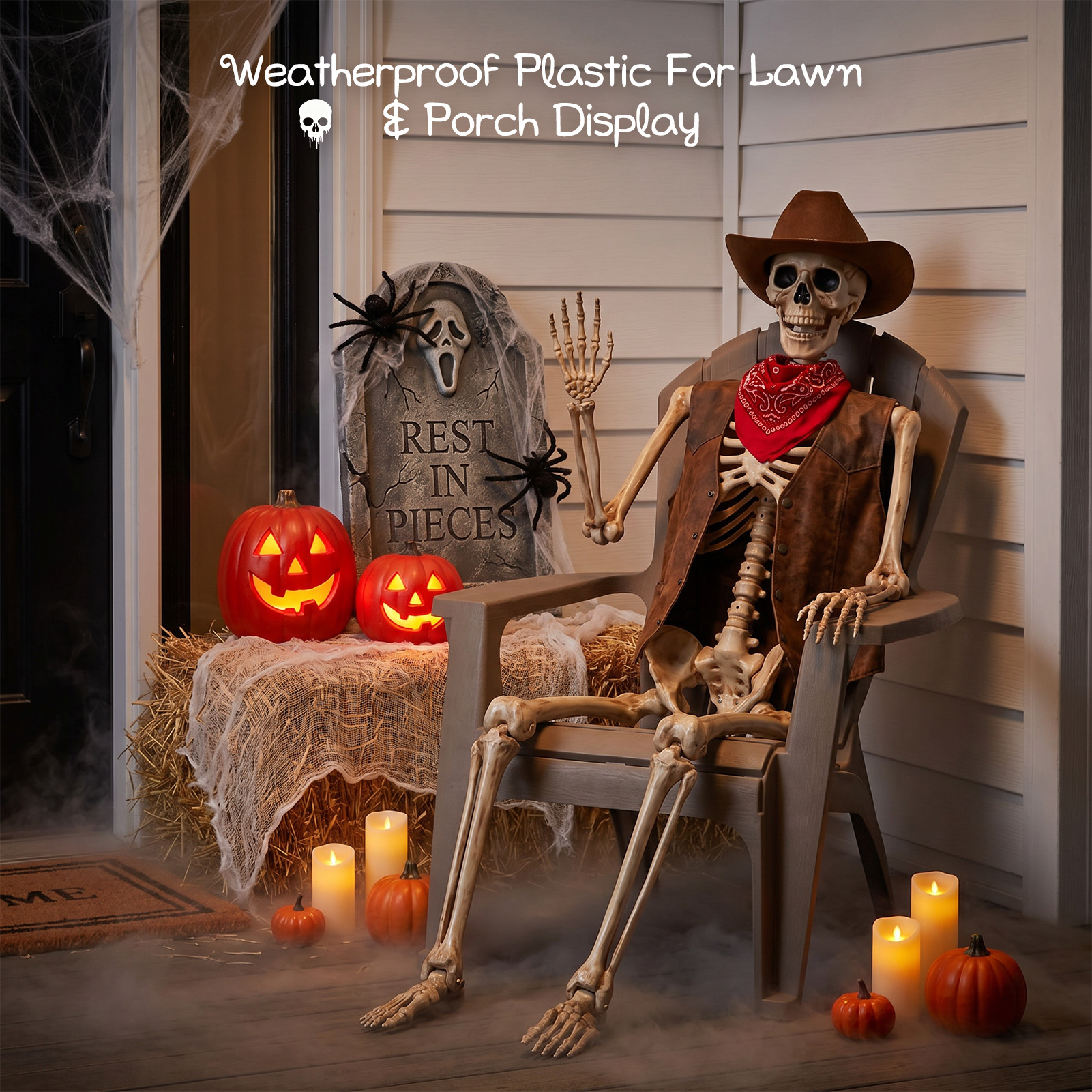 Ayieyill 5.4ft Posable Skeleton Halloween Decoration photo 3