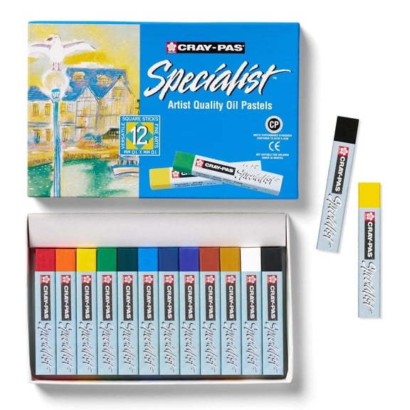 Sakura Cray-Pas Specialist Oil Pastel Set - Soft Oil Pastels for Artists - 12 Colors