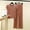 Khaki, variant on Hueook Travel Outfits For Women 2 Piece Sets Women's Loose Solid Color T-shirt Wide Leg Pants Home Wear Two-piece Short Sleeve Round-Neck Pant Sets Pink 3X