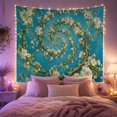 thumbnail image 2 of Flowering Branches in a Spiral, Calming Watercolor for Flower Lovers, Spring Botanical Decor, Housewarming Gift, Tapestry Wall Hanging for Bedroom and Living Room, 2 of 6