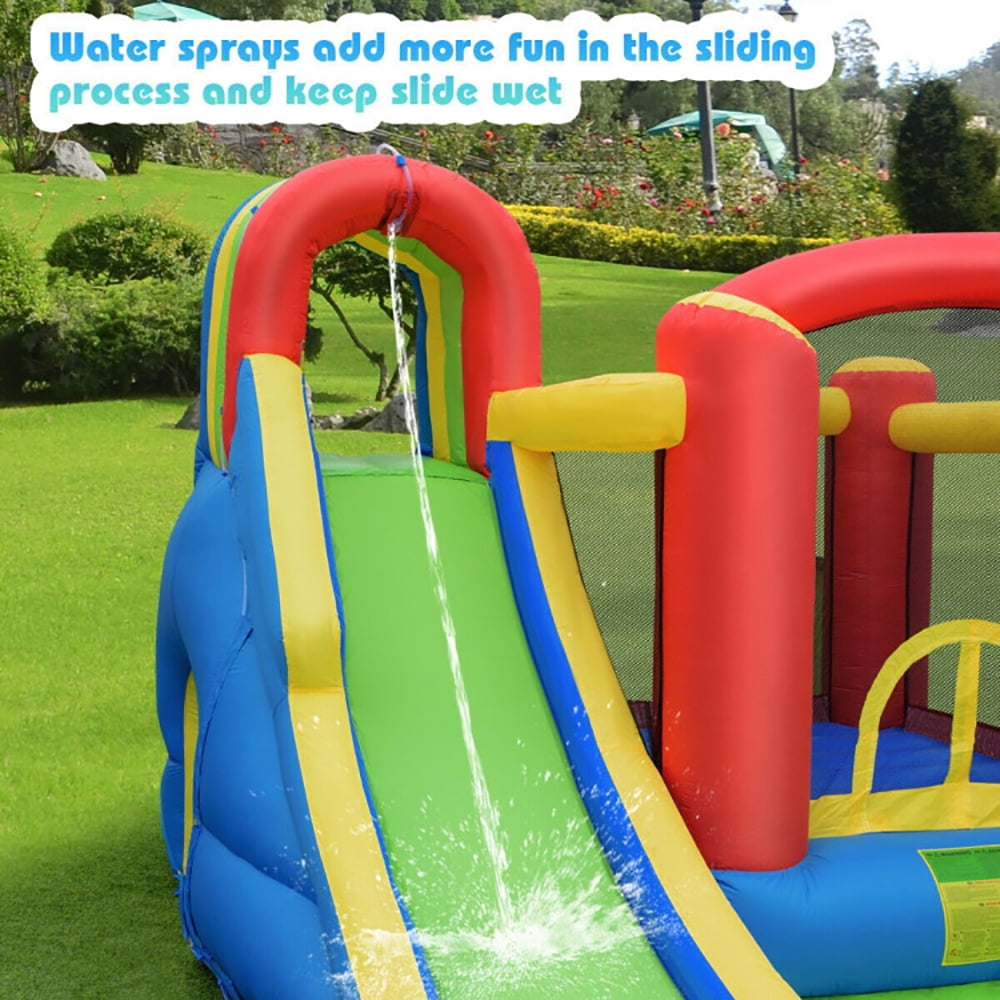Aimee Lii Inflatable Kid Bounce House Castle with Blower, Playhouse for Kids Outdoor