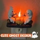 thumbnail image 5 of 2024 Luz de noche parpadeante de fogata fantasma, malvavisco de fuego espeluznante, regalos de Halloween, luces de noche intermitentes de hogueras fantasma de Halloween, luz de noche fantasma enchufab, 5 of 6