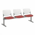 thumbnail image 3 of KFI Studios KOOL 3 Seat Reception Bench, White Back, Tuxedo Seat, 3 of 7