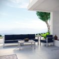 thumbnail image 4 of Modway Shore Sectionnel de Mobilier de Patio Extérieur en Aluminium, 4 Pcs, 4 of 7