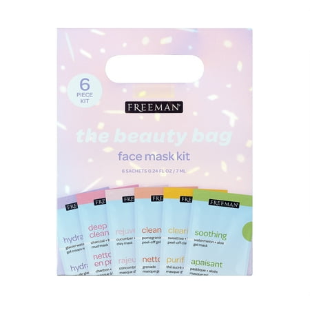 Freeman Limited Edition Beauty Bag Face Mask Kit, 6 Piece Gift Set