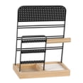 thumbnail image 2 of Organizador de joyas, soporte duradero, portátil, moderno, decoración, estante de exhibición elevador Negro, 2 of 9