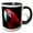 Black/White, variant on 3drose, Close-up of a Green Winged Macaw Parrot, 11oz Two-tone Black Mug