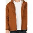 thumbnail image 3 of Lucky Brand Workwear Men's Chore Sherpa Lined Insulated Canvas Hooded Jacket Brown Medium  US, 3 of 4