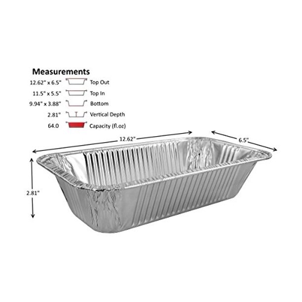 Pactogo Aluminum Disposable Rectangle Loaf Pans For Serving, Baking