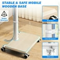 thumbnail image 3 of Universal Rolling TV Stand with Swivel Tilt, TV Mount Stand for 32-60 Inch Screens, Corner TV Stand with Height Adjustable Entertainment Wall Shelves, 3 of 8