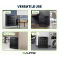 thumbnail image 6 of Alpine Black Commercial Trash Can - Large Perforated 23 Gallon Trash Can Open Top, Modern Metal Heavy Duty Garbage Can for Indoor & Outdoor in Office, 6 of 8