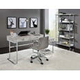 thumbnail image 2 of Tigress Writing Desk, White Printed Faux Marble & Chrome Finish 92615, 2 of 5
