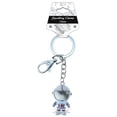 thumbnail image 2 of Aqua79 Astronaut Keychain - Silver 3D Sparkling Charm Rhinestones Fashionable Stylish Metal Alloy Durable Key Ring Bling Crystal Jewelry Accessory With Clasp Key Chain, Bag, Purse, Backpack & Handbag, 2 of 3