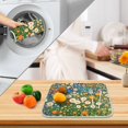 thumbnail image 3 of Yayeee Drying Mat for Kitchen Counter Dishes Microfiber Coffee Decorative Pad, Orange Floral Garden, 3 of 9